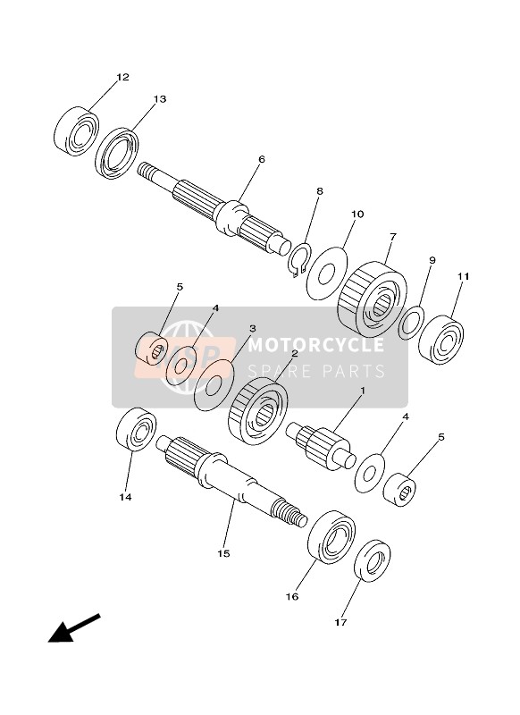 902082500100, Kegelveerring, Yamaha, 1